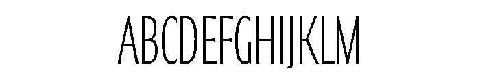 Collier Sans Extra Compressed Hairline Font UPPERCASE