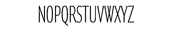 Collier Sans Extra Compressed Hairline Font UPPERCASE