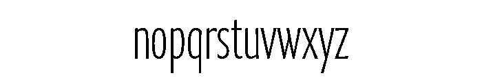 Collier Sans Extra Compressed Hairline Font LOWERCASE