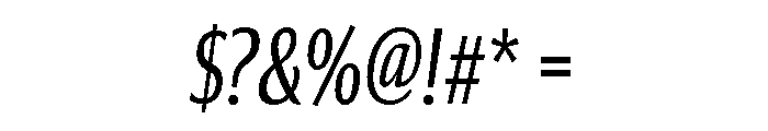Collier Sans Extra Compressed Light Italic Font OTHER CHARS