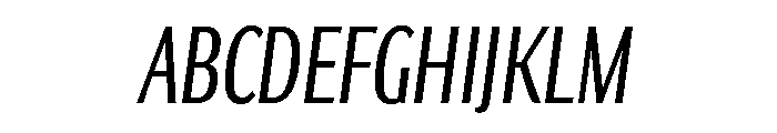 Collier Sans Extra Compressed Light Italic Font UPPERCASE