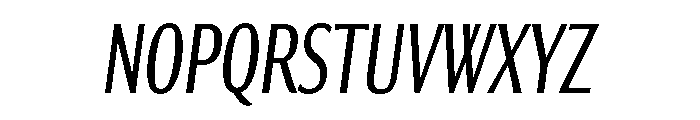 Collier Sans Extra Compressed Light Italic Font UPPERCASE