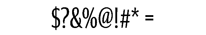 Collier Sans Extra Compressed Light Font OTHER CHARS