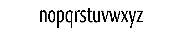 Collier Sans Extra Compressed Light Font LOWERCASE