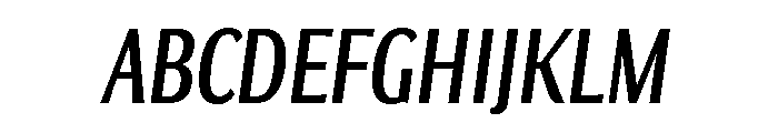 Collier Sans Extra Compressed Regular Italic Font UPPERCASE