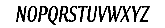 Collier Sans Extra Compressed Regular Italic Font UPPERCASE