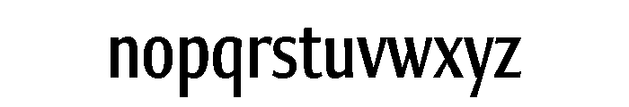 Collier Sans Extra Compressed Regular Font LOWERCASE