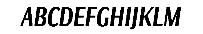 Collier Sans Extra Compressed Semi Bold Italic Font UPPERCASE