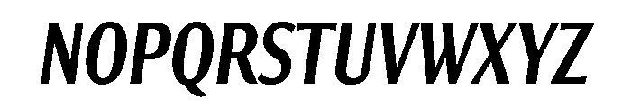 Collier Sans Extra Compressed Semi Bold Italic Font UPPERCASE