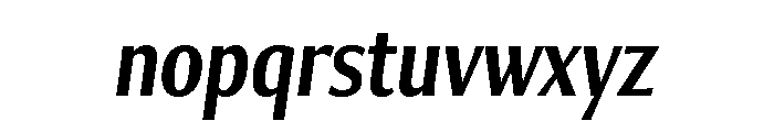 Collier Sans Extra Compressed Semi Bold Italic Font LOWERCASE