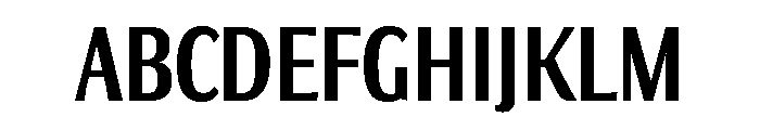 Collier Sans Extra Compressed Semi Bold Font UPPERCASE