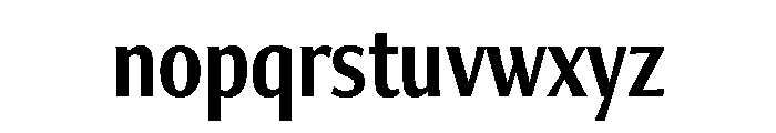 Collier Sans Extra Compressed Semi Bold Font LOWERCASE