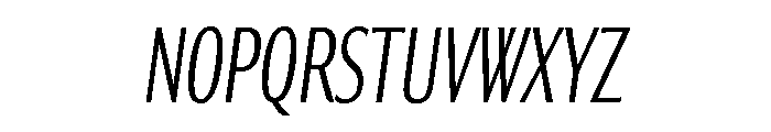 Collier Sans Extra Compressed Thin Italic Font UPPERCASE