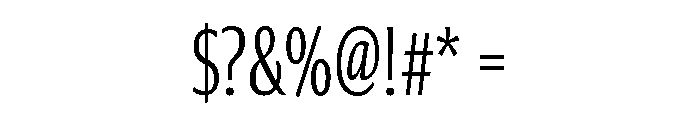 Collier Sans Extra Compressed Thin Font OTHER CHARS