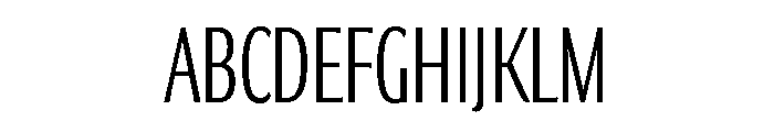 Collier Sans Extra Compressed Thin Font UPPERCASE