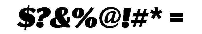 Collier Sans Extra Compressed Ultra Italic Font OTHER CHARS