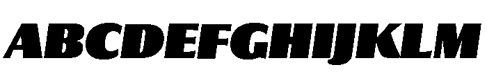 Collier Sans Extra Compressed Ultra Italic Font UPPERCASE