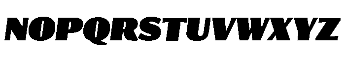 Collier Sans Extra Compressed Ultra Italic Font UPPERCASE