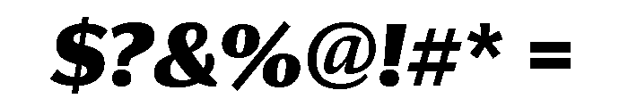 Collier Sans Extra Condensed Black Italic Font OTHER CHARS