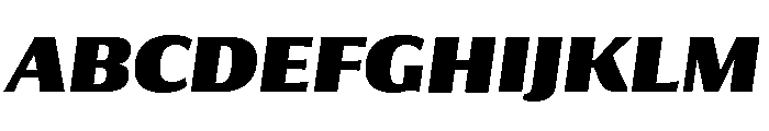 Collier Sans Extra Condensed Black Italic Font UPPERCASE