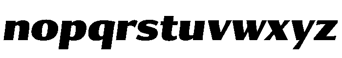 Collier Sans Extra Condensed Black Italic Font LOWERCASE