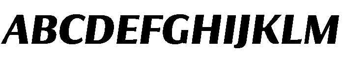 Collier Sans Extra Condensed Bold Italic Font UPPERCASE