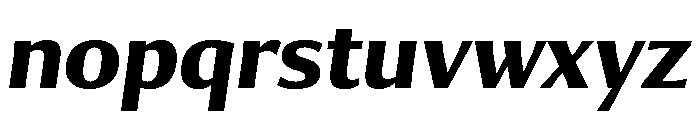 Collier Sans Extra Condensed Bold Italic Font LOWERCASE