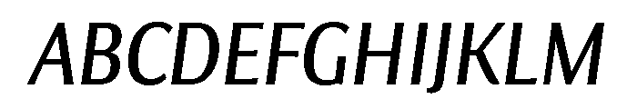 Collier Sans Extra Condensed Book Italic Font UPPERCASE
