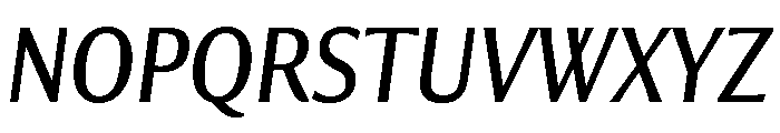 Collier Sans Extra Condensed Book Italic Font UPPERCASE