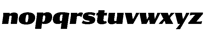 Collier Sans Extra Condensed Extra Black Italic Font LOWERCASE