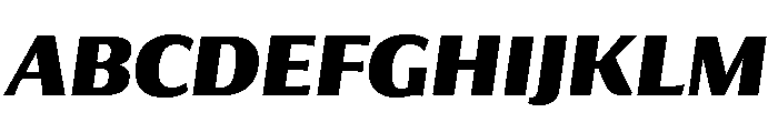 Collier Sans Extra Condensed Extra Bold Italic Font UPPERCASE