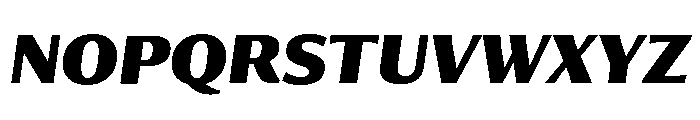 Collier Sans Extra Condensed Extra Bold Italic Font UPPERCASE