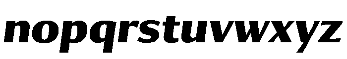 Collier Sans Extra Condensed Extra Bold Italic Font LOWERCASE