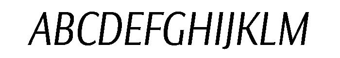 Collier Sans Extra Condensed Extra Light Italic Font UPPERCASE