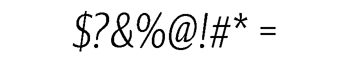 Collier Sans Extra Condensed Extra Thin Italic Font OTHER CHARS