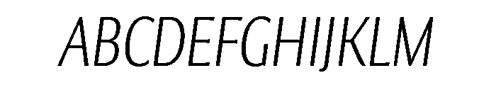 Collier Sans Extra Condensed Extra Thin Italic Font UPPERCASE