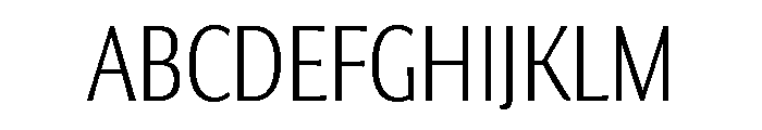 Collier Sans Extra Condensed Extra Thin Font UPPERCASE