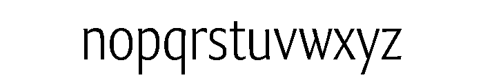 Collier Sans Extra Condensed Extra Thin Font LOWERCASE