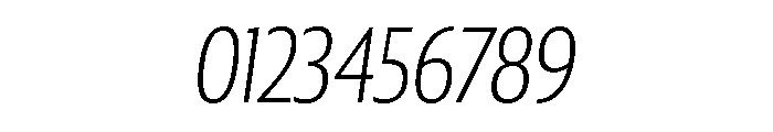 Collier Sans Extra Condensed Hairline Italic Font OTHER CHARS
