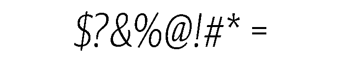 Collier Sans Extra Condensed Hairline Italic Font OTHER CHARS