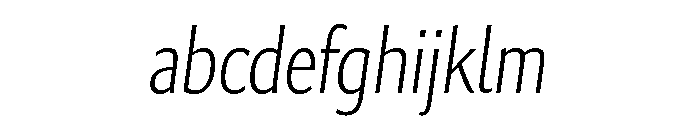 Collier Sans Extra Condensed Hairline Italic FONT