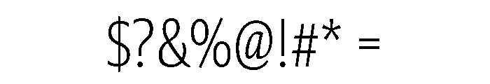 Collier Sans Extra Condensed Hairline Font OTHER CHARS