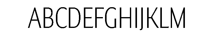 Collier Sans Extra Condensed Hairline Font UPPERCASE