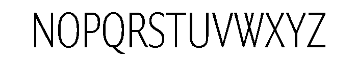 Collier Sans Extra Condensed Hairline Font UPPERCASE