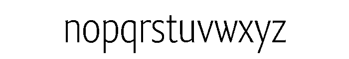 Collier Sans Extra Condensed Hairline Font LOWERCASE