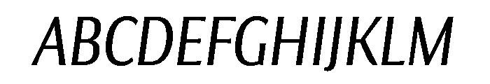 Collier Sans Extra Condensed Light Italic Font UPPERCASE
