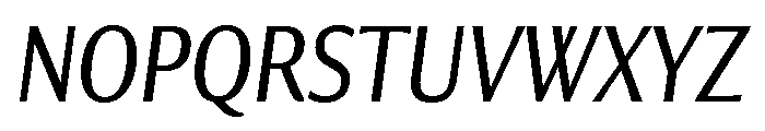 Collier Sans Extra Condensed Light Italic Font UPPERCASE