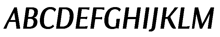Collier Sans Extra Condensed Regular Italic Font UPPERCASE