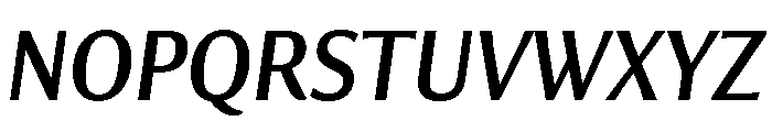 Collier Sans Extra Condensed Regular Italic Font UPPERCASE