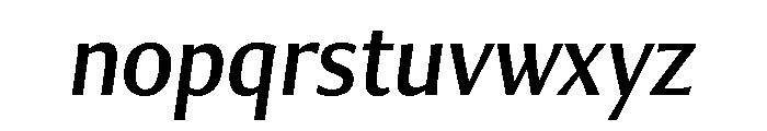 Collier Sans Extra Condensed Regular Italic Font LOWERCASE